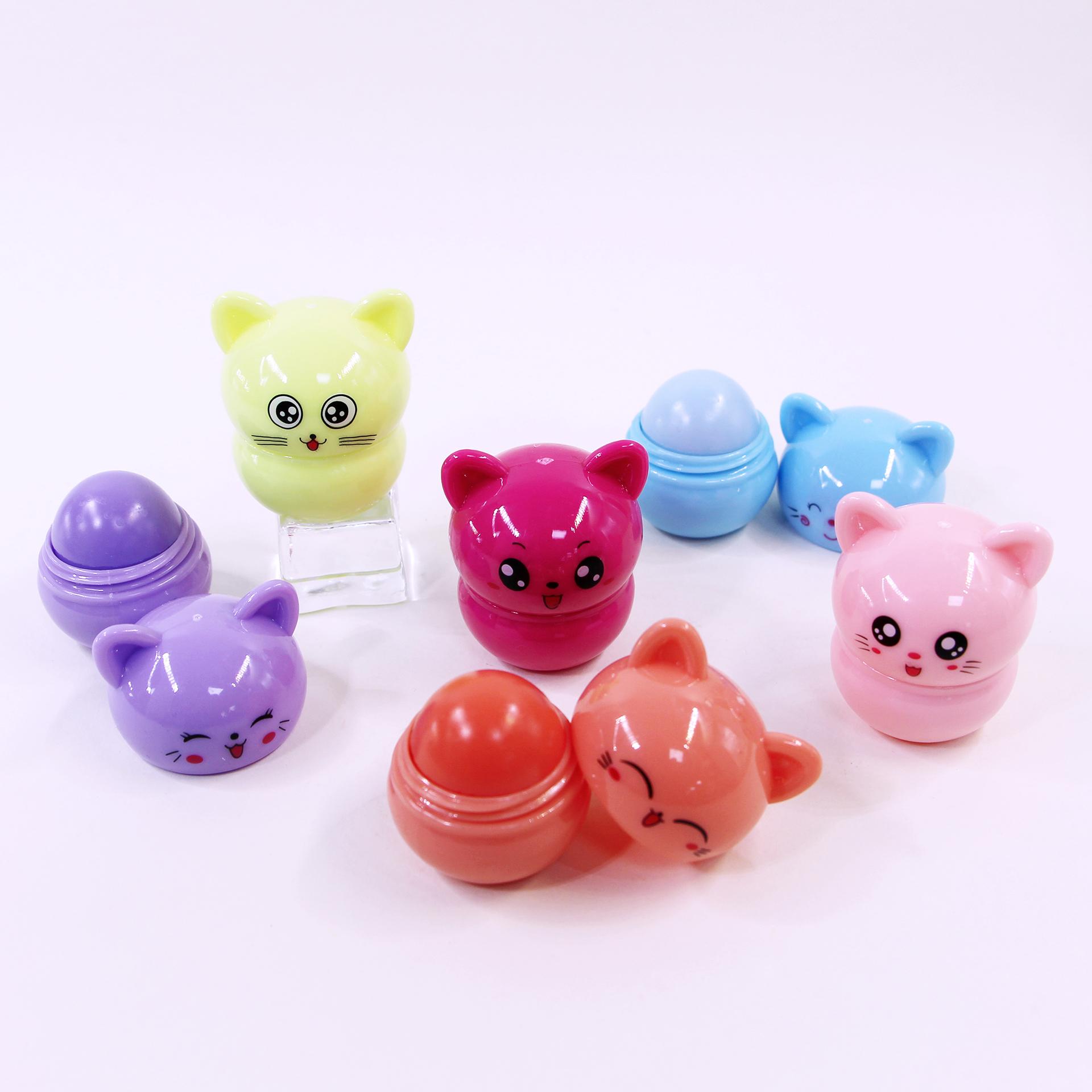 12 Fun And Colorful Design Daily Use Colorful Kitten Travel Size Lip Balm,Self-pickup Only — view 5
