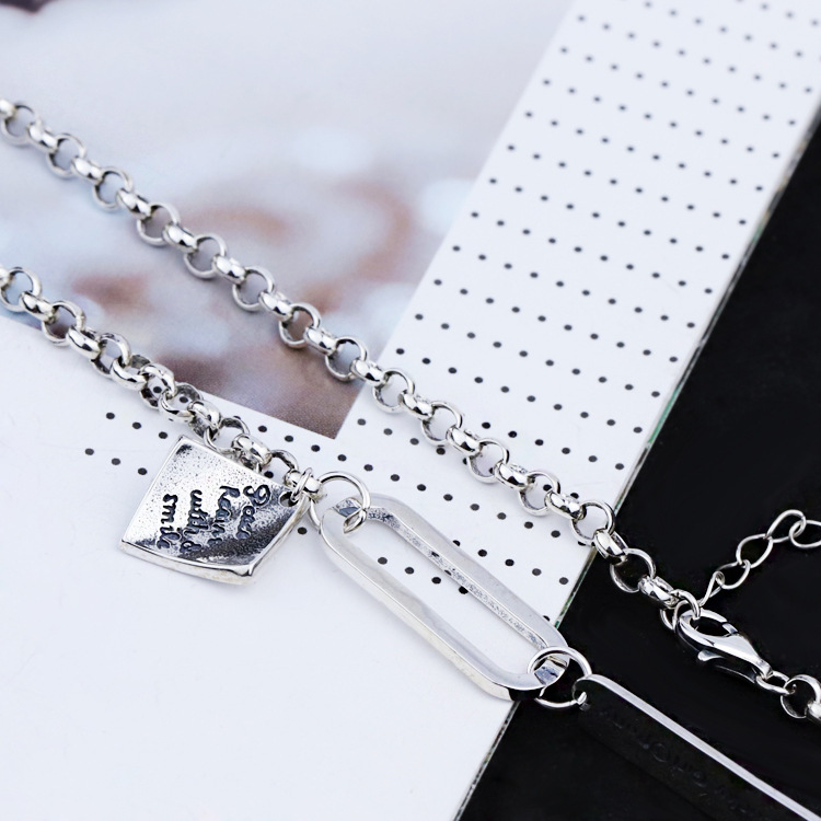 Sterling Silver New Sweater Chain Short Clavicle Chain