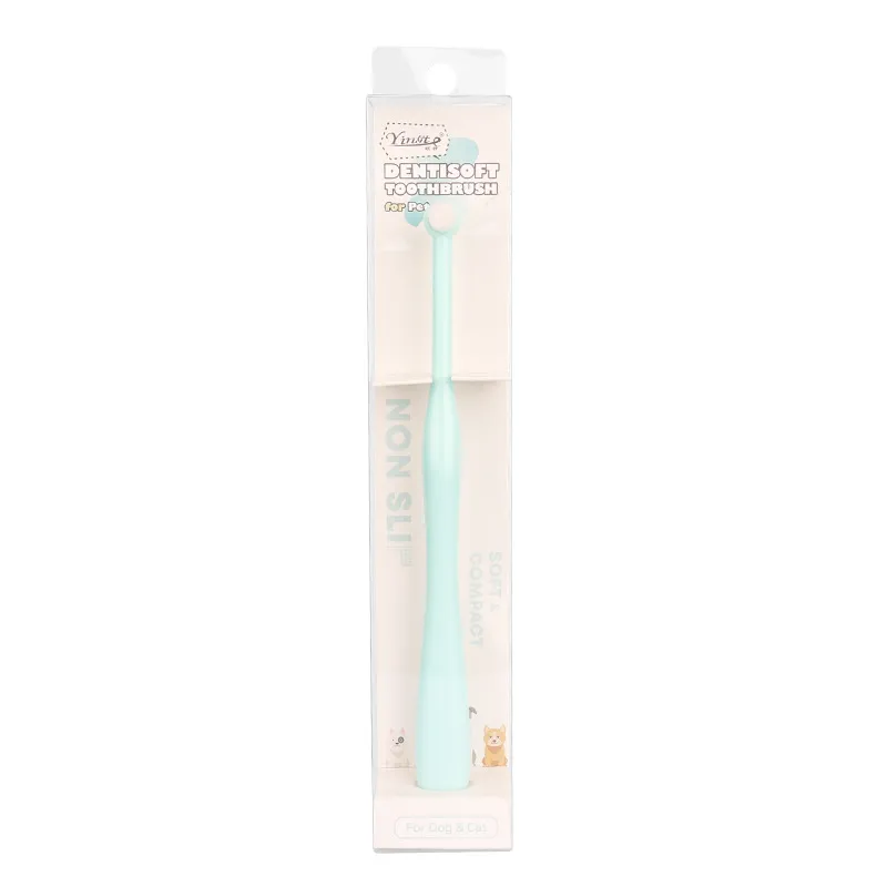 Pet Dog Fashion Cleaning Toothbrush Set - Cyan Toothbrush