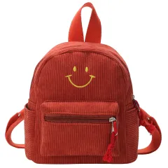 Bag Female Fashion Simple Backpack Korean Casual Japanese Harajuku All-match Velvet Bag - Orange - View 1