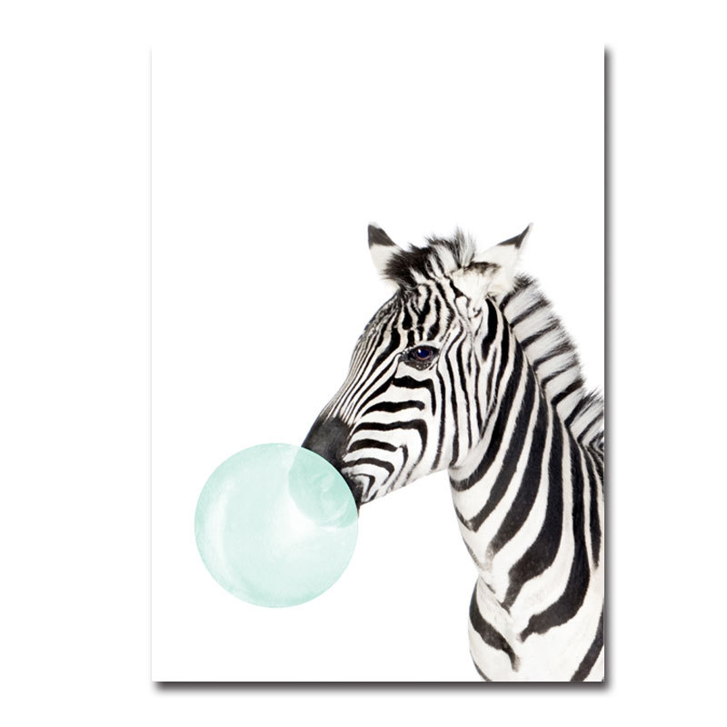 985d0d16 2771 496b 96e4 37781f3145b7 - Living Room Decorative Painting Horse Giraffe Balloon Children's Room Rimless