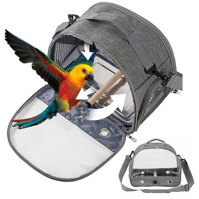 Transport Bird Carrier Cage Parrot Backpack Bag For Birds Outdoor Travel Pet New