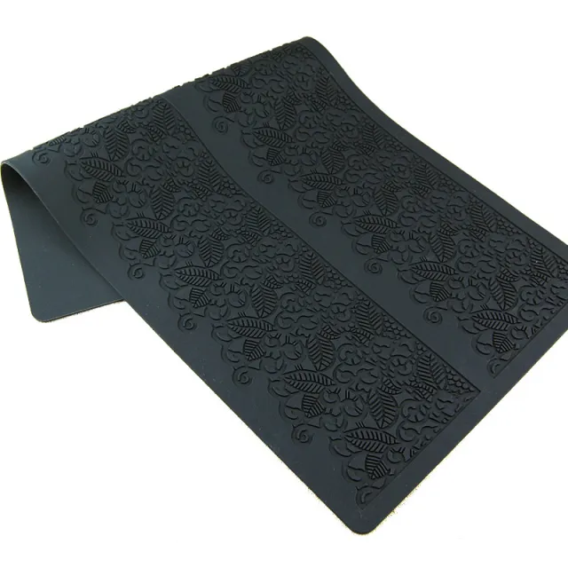 Fondant Lace Silicone Mat Cake Lace Decoration Lace Mold Black - Shop at LoveMi