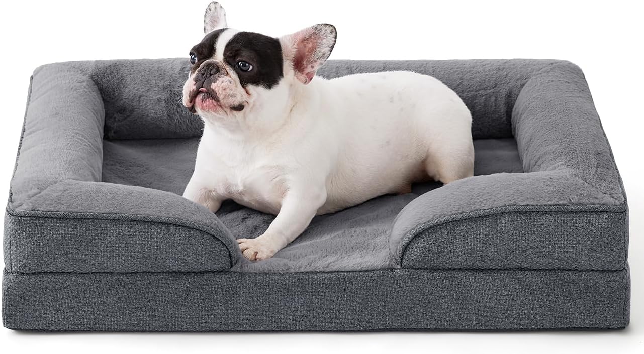Large Dog Orthopedic Dog Sofa Supportive Foam Pet Mattress Washable And Removable Cover Egg Cell Foam Waterproof Lining Multiple Colors And Sizes Available