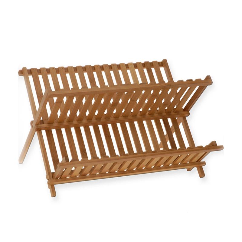 Title 12, Dish Rack Drain Rack Kitchen Double Bamboo Vent...