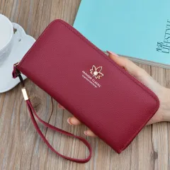 Large-capacity Zipper Wallet Ladies Long Fashion Women's Clutch Bag - Red - View 1