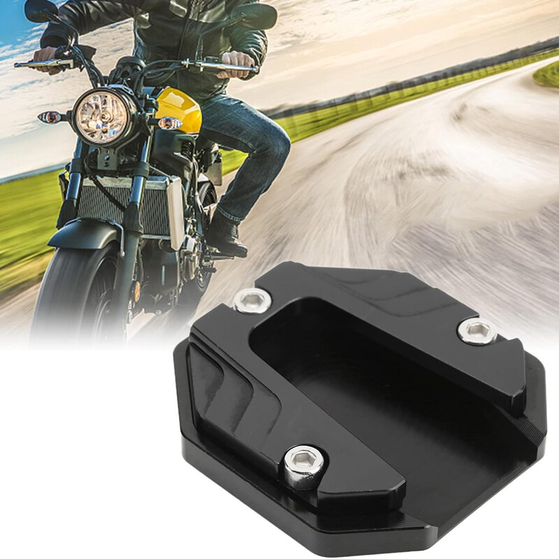 Motorcycle Scooter CNC Side Stand Enlarge Foot Plate Kickstand Extension Pad 1PC