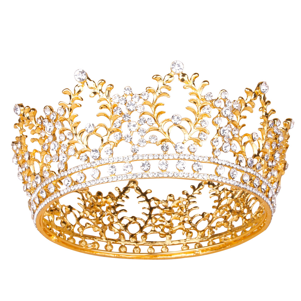 Alloy Rhinestone Crown Headband, picture 2 of 7