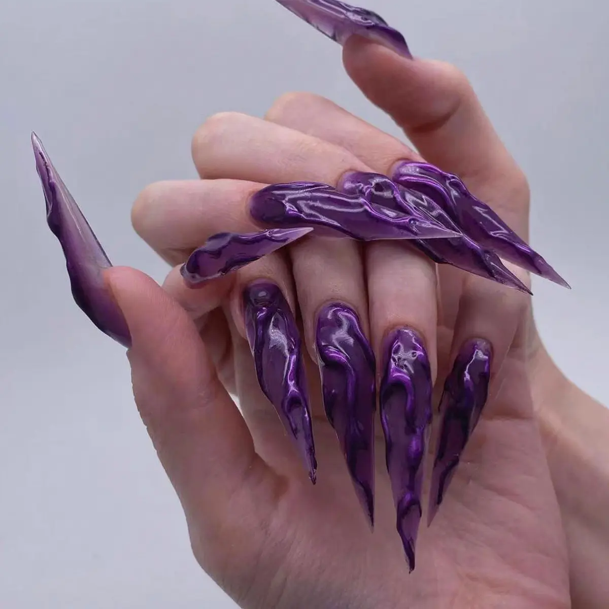 Devil's Claws Press On Nails, 3D Curve