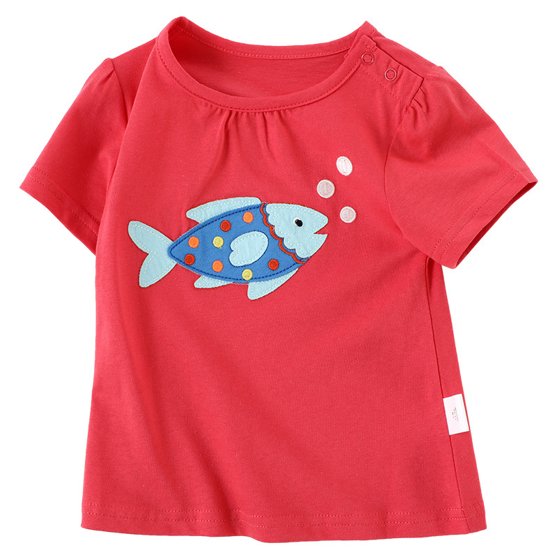 Title 4, Baby-T-Shirt mit Cartoon-Muster und Naht, kurzä...