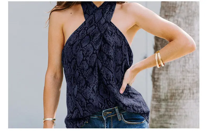 Women'S Spring And Summer Wrapped Chest Small Sling Pullover Cross Tank Top