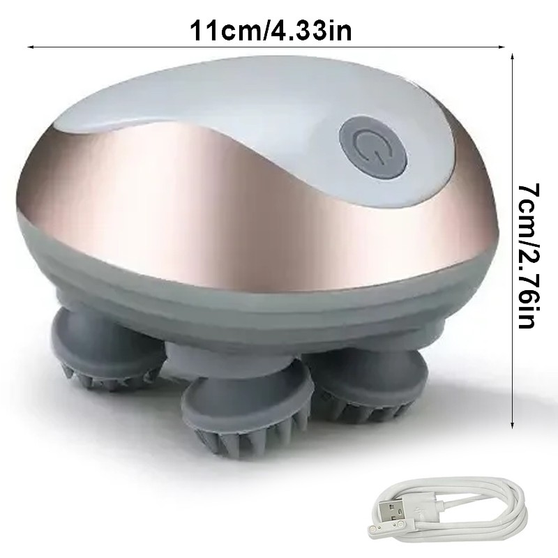 Electric Scalp Massager Head Massager Waterproof Massager 3 Kneading Modes R