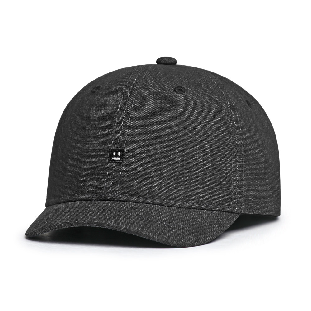 Solid-color Embroidered Robot Smiling Face Short Brim Adjustable Soft-top Simple And Versatile Style Baseball Cap For Daily Use During Travel Or Outings