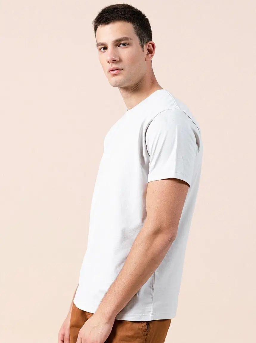 Pure Cotton Simple Multi-color Optional Home Solid Color Round Neck Short-sleeved T-shirt All-match