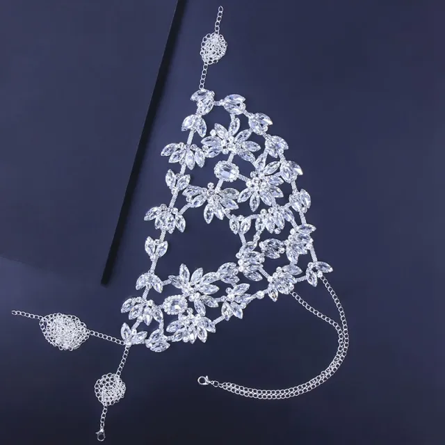 Fashion Accessories Exaggerated Rhinestone Mask Ball Party Performance Silver - Shop at LoveMi