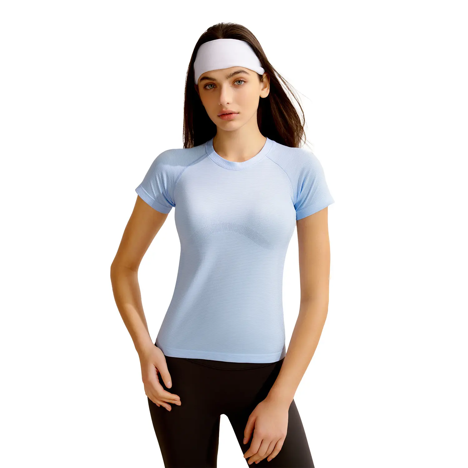 New Women's Short-Sleeve Yoga Top, Professional Pilates