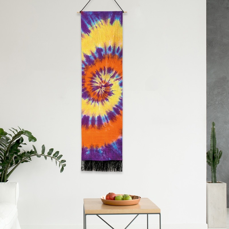 Double-layer Long Tassel Through The Rod Tapestry Fabric Wall Art