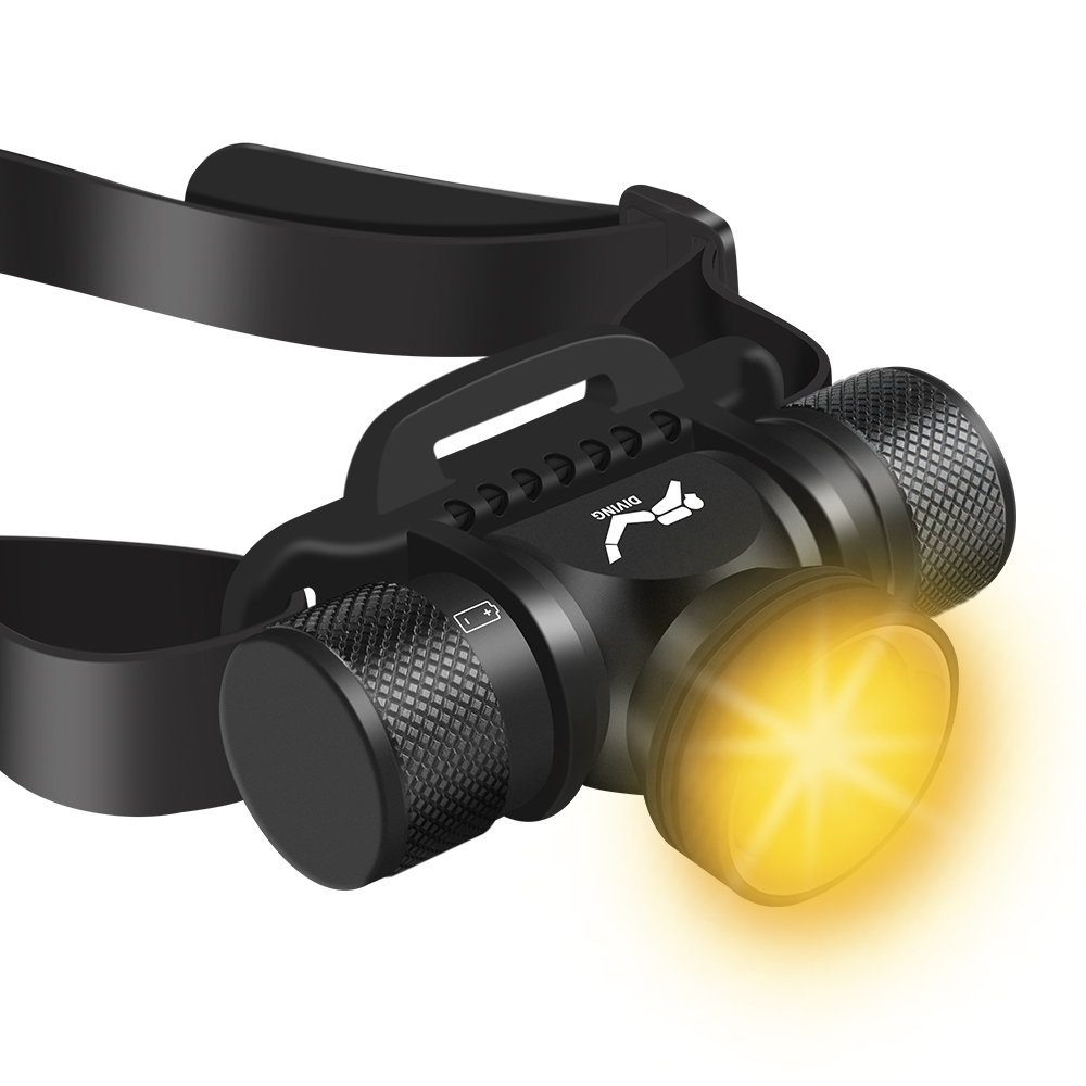 Underwater LED Scuba Diving Headlamp Warm Lamp Dive Light Head Torch Flashlight — image 4