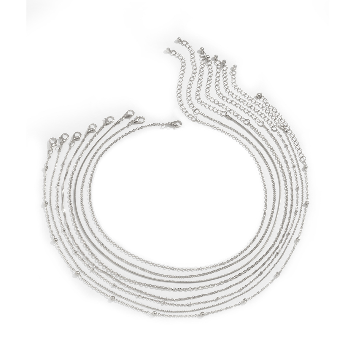 Simple Hip-Hop Metal Twist Chain Tassel Necklace Clavicle Chain