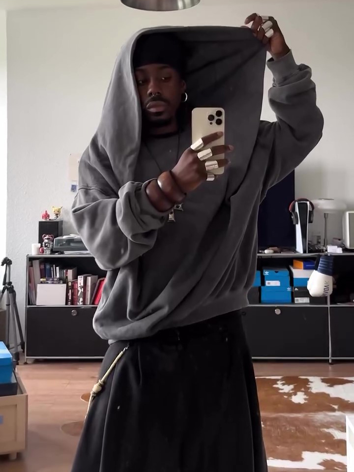 Men's Casual Hooded Loose Sweatshirt