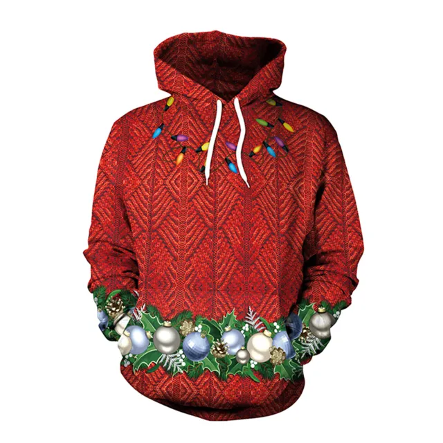 Christmas Women's Loose Versatile Hooded Creative Digital Printed Sweater Performance Dress Sb101018 - Shop at LoveMi
