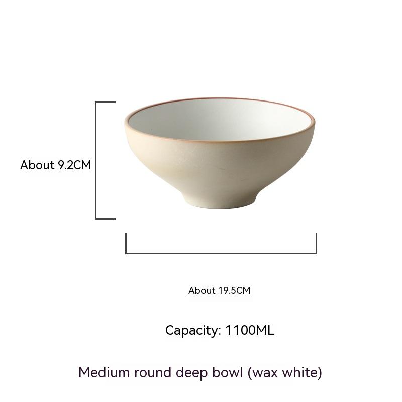 Medium Round Deep Bowl White