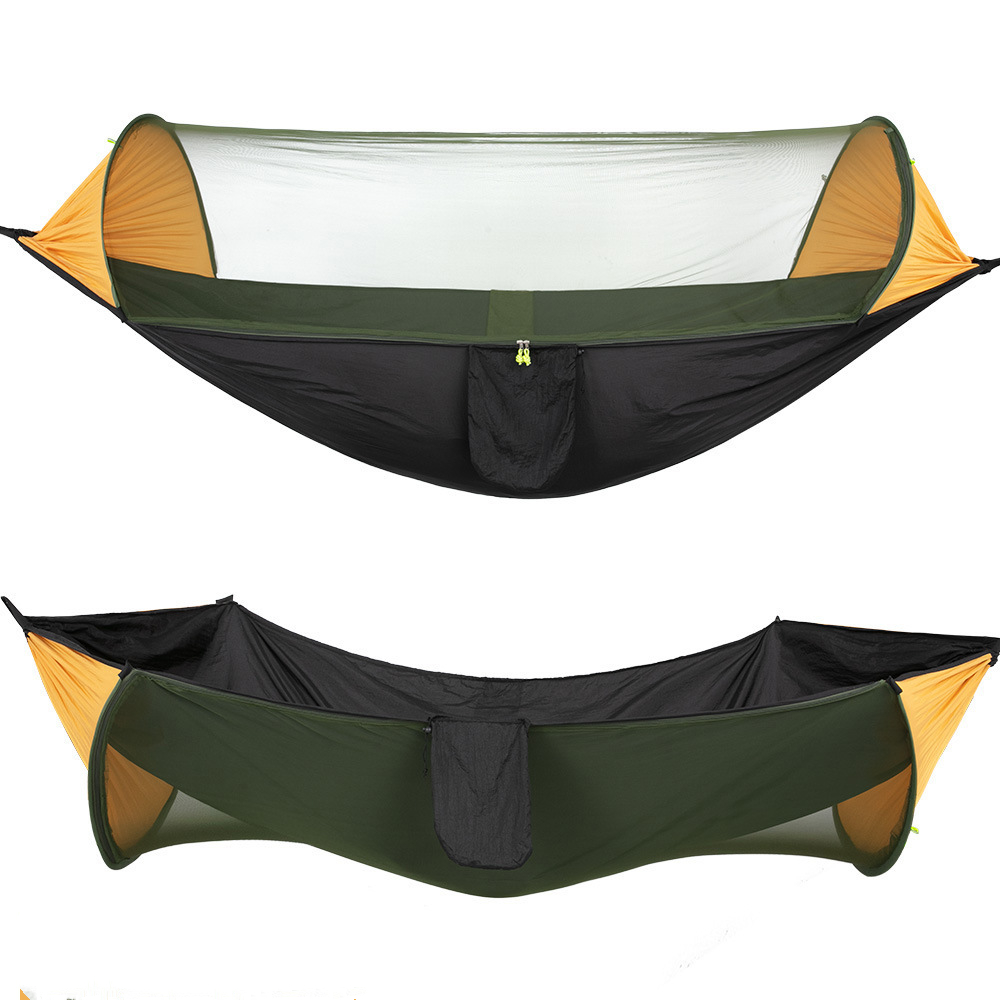 Hamac de camping double avec moustiquaire à ouverture rapide 4