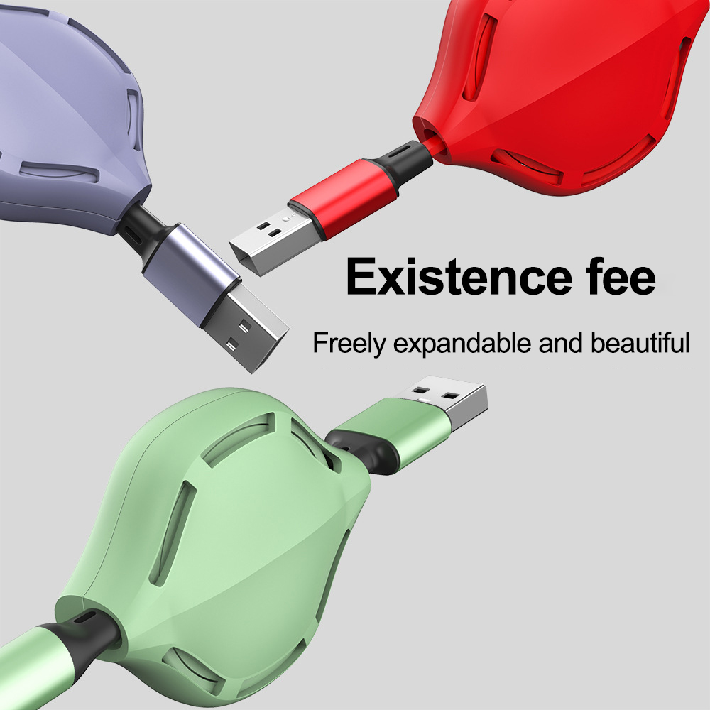 Flexible And Fast Charging Three-in-one Liquid Soft Rubber Data Cable