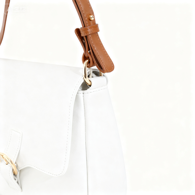 Plain Cross Body Bag-White 2048 — view 3