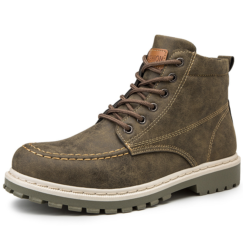 Title 8, Herren Martin Boots für Herbst und Winter Warme...