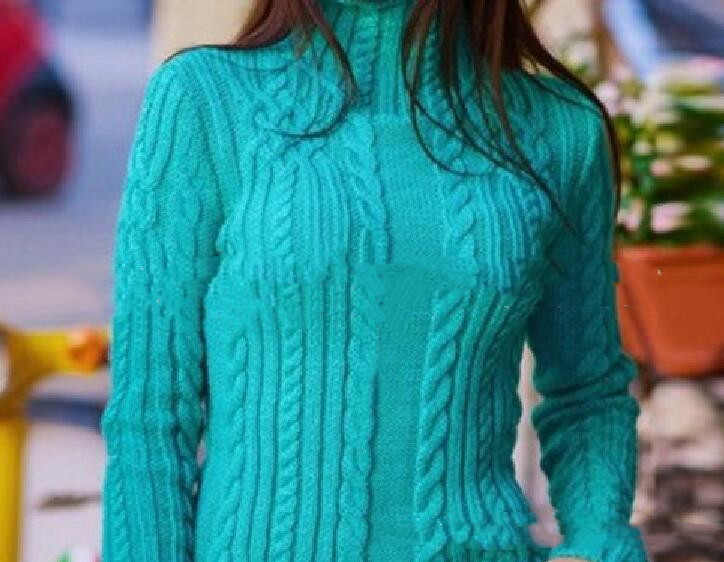 Title 1, New Womens High-Neck Fashion Slim-Fit Sweater ...