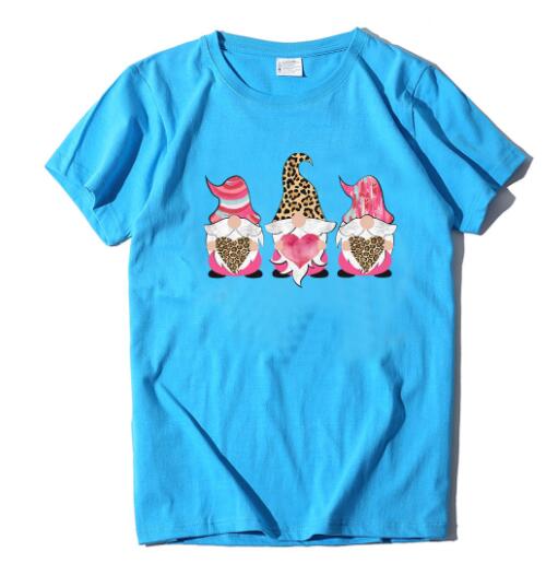 Title 14, Three Dwarfs Holding Love Print Ladies Short Sl...