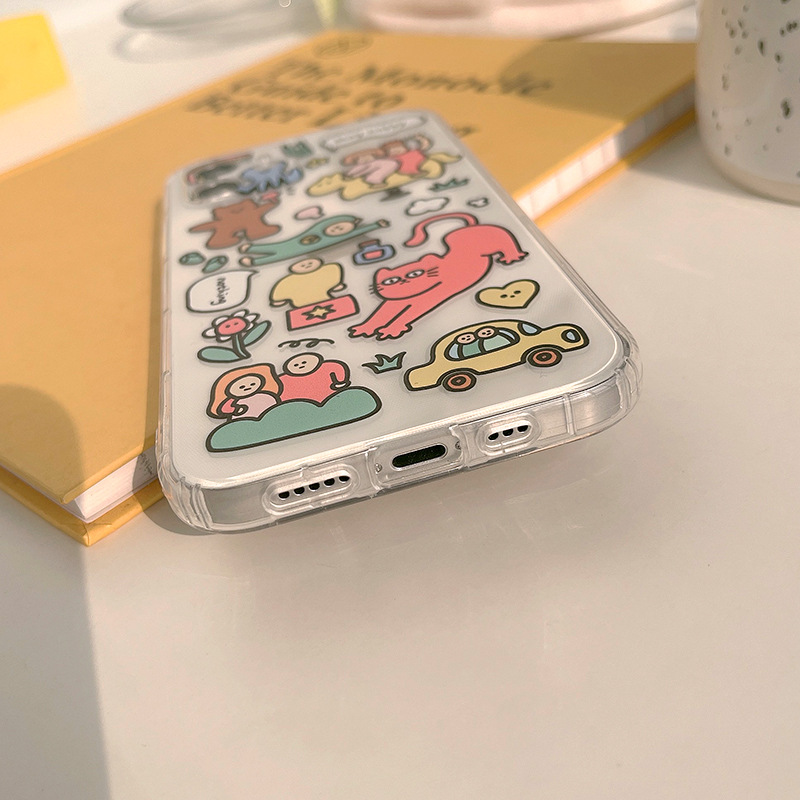 Title 2, Ins Funny Cat Phone Case Przezroczysty Tpu Crea...