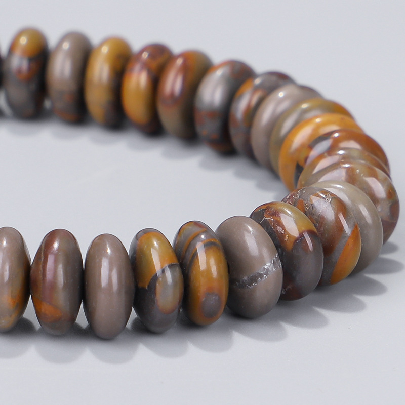 Bamboo Leaf Stone Abacus Beaded Bracelet