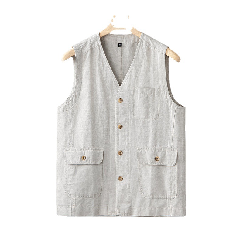 Fashion Personality New Linen Vest For Men