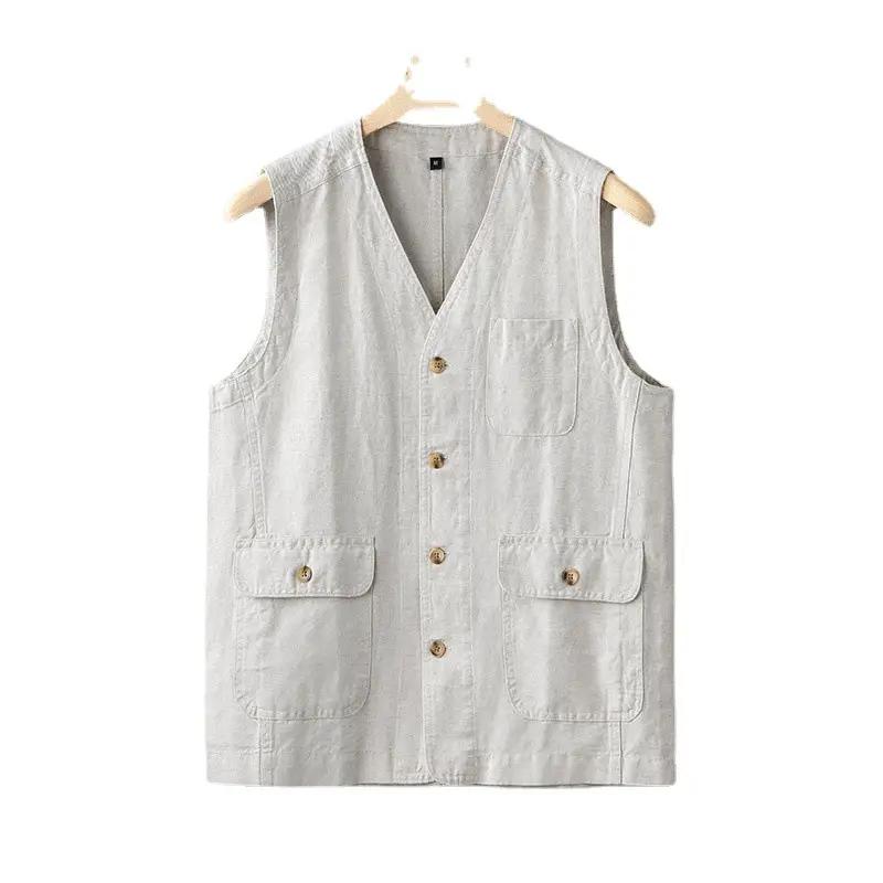 Fashion Personality New Linen Vest For Men