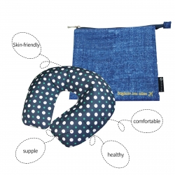 Inflatable U Shaped Travel Neck Pillow Portable Car Flight Head Rest Cushion AF8286-blue-700180