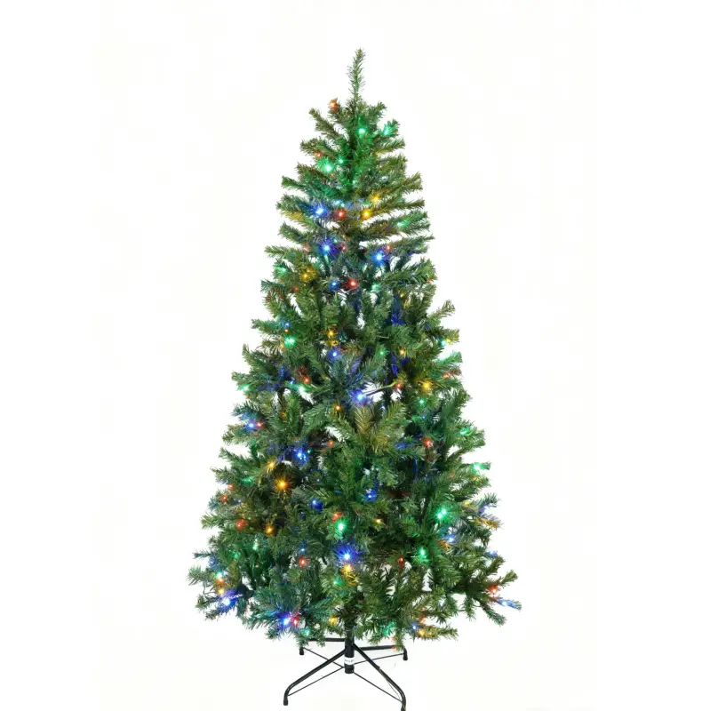 Artificial Christmas Tree, Colorful Lights, Green