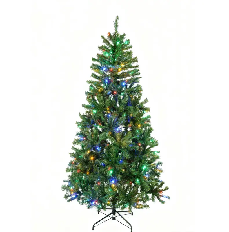 Artificial Christmas Tree, Colorful Lights, Green