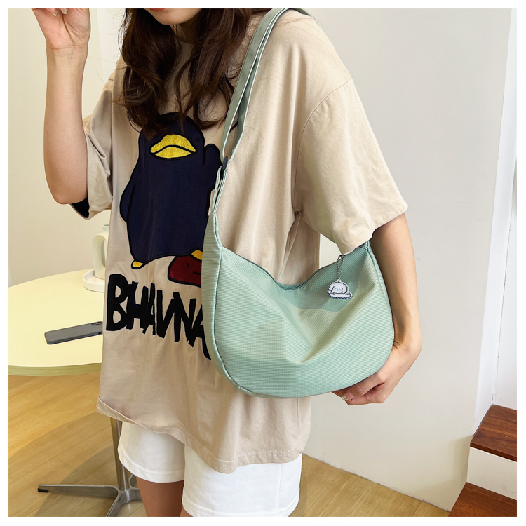 Title 8, One Shoulder Bag Simple Solid Color Dumpling Vi...