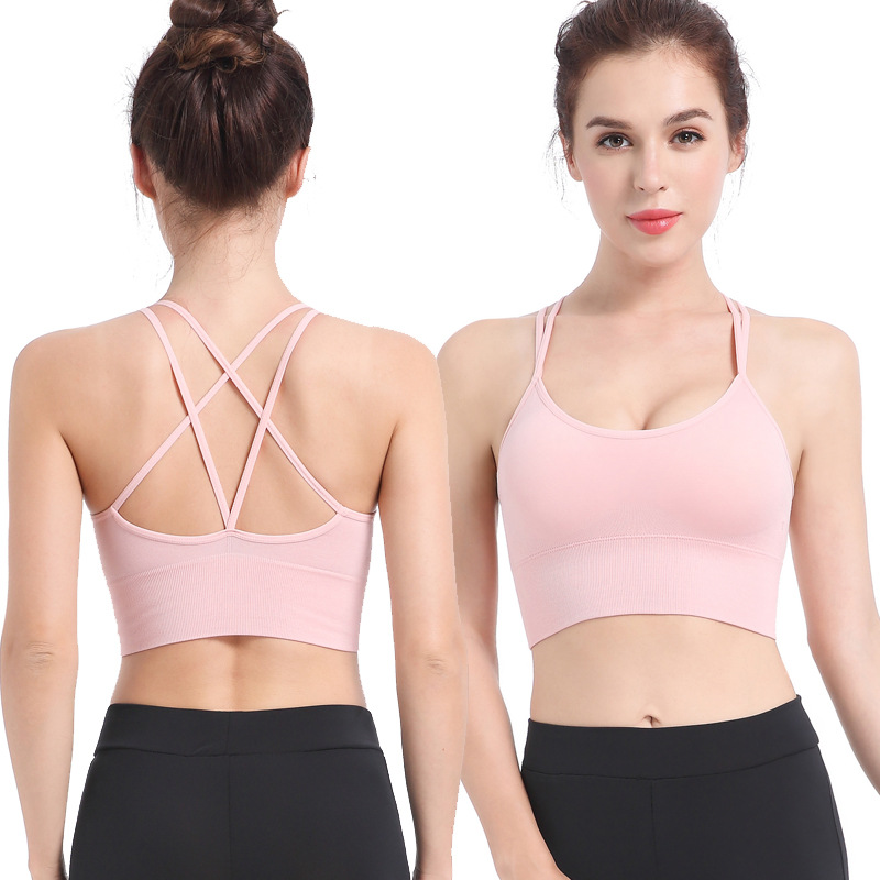 Title 7, Thin strap cross beauty back yoga sports bra