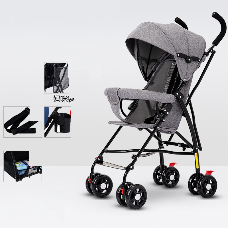 Sit And Lie Down Baby Portable Folding Simple Trolley — foto 12