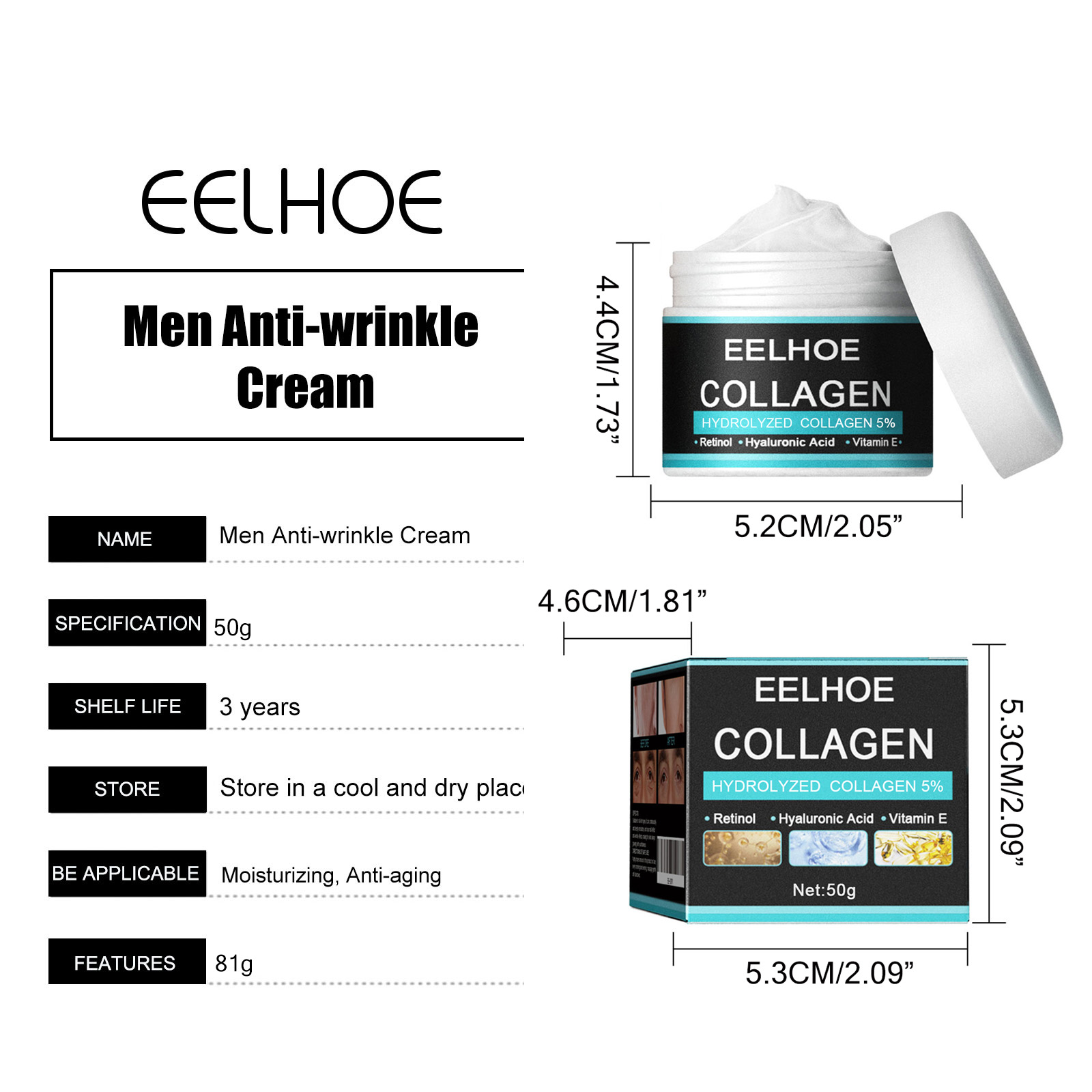 Men's Firming Face Cream 50g 1 Box — foto 7
