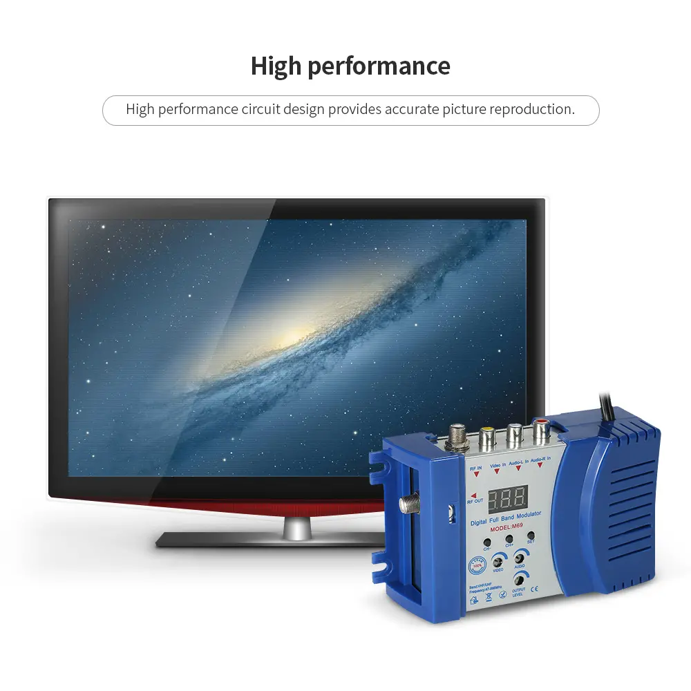 High-performance Compact RF Modulator Audio Video TV