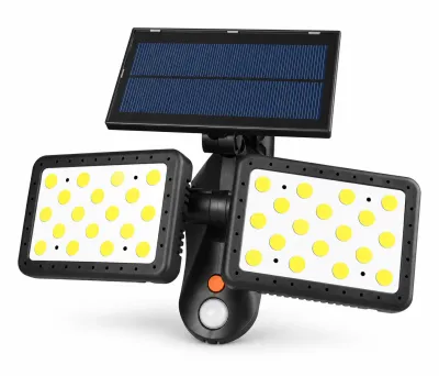 Solar Powered Rechargeable Motion Sensor Waterproof LED Wall Light W770B COB 1x 18650 Battery Sconce