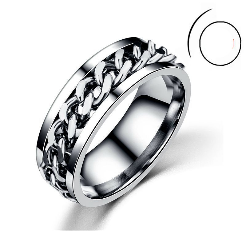 Bottle Opener Ring Stainless Steel Men's Chain Ring