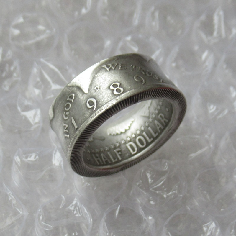 Hand Made Antique Coin Silver Plated Ring