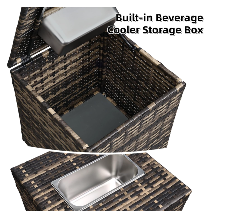 4 Piece Wicker Patio Set, picture 3 of 5