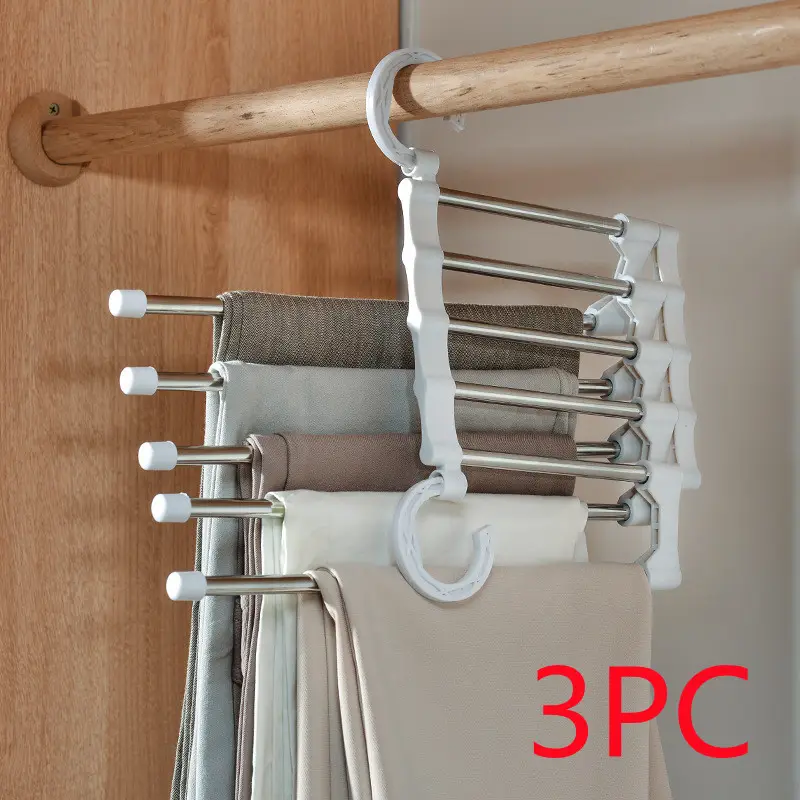 Telescopic Folding Multifunctional Pants Rack Hanger Household