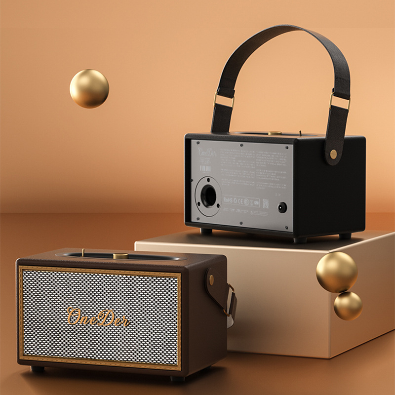 Wireless Desktop Portable Vintage Wood Bluetooth Speaker